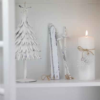 A Lot Decoration - Juldekoration Skidset med naturband 20 cm , hemmetshjarta.se