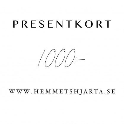 Presentkort - 1000:- sek , hemmetshjarta.se