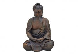 Dekoration Buddha brun sittande polyresin (B/H/D) 24x38x23 cm , hemmetshjarta.se