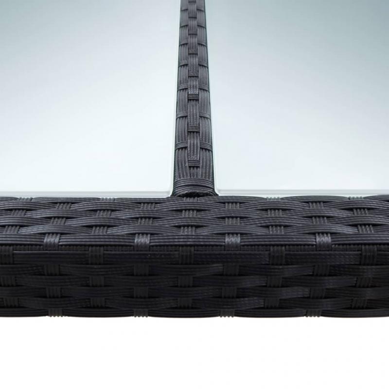 Matbord fr trdgrd 200x200x74 cm svart konstrotting , hemmetshjarta.se