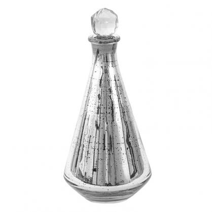 Karaff  10x25 cm Silver Glas , hemmetshjarta.se
