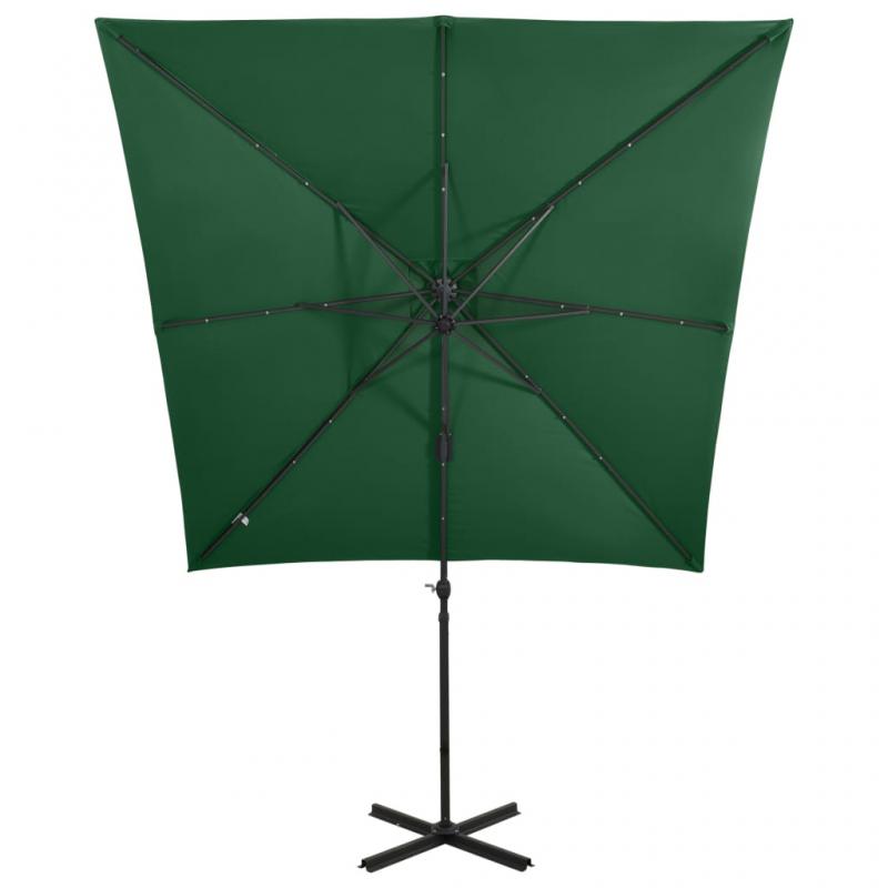 Frihngande parasoll med stng och LED grn 250 cm , hemmetshjarta.se