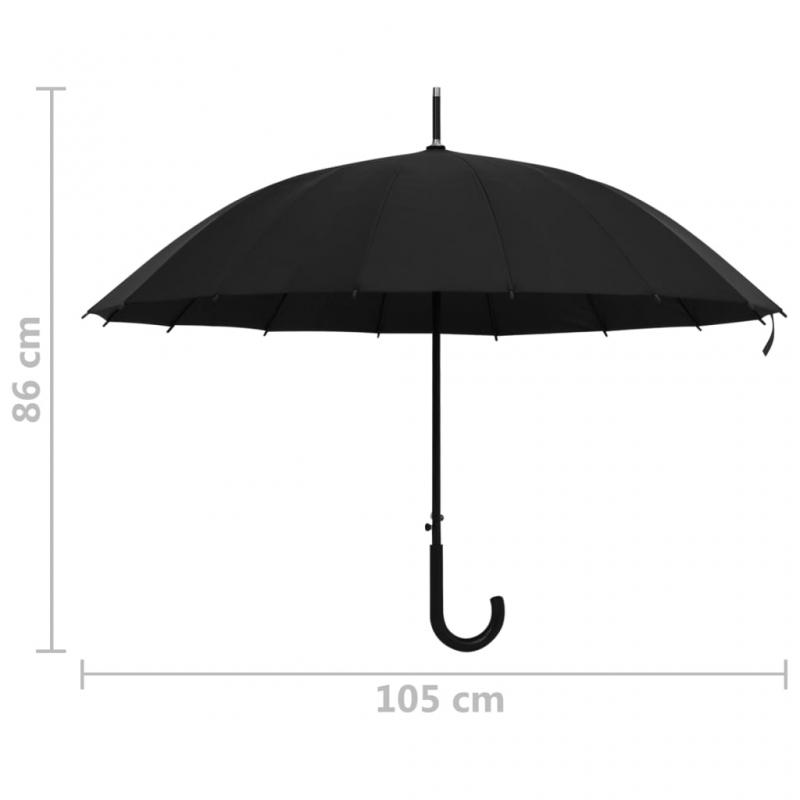 Paraply automatisk svart 105 cm , hemmetshjarta.se