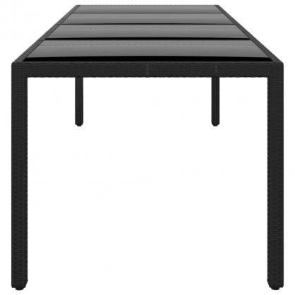 Matbord fr trdgrd 250x100x75 cm och konstrotting svart , hemmetshjarta.se
