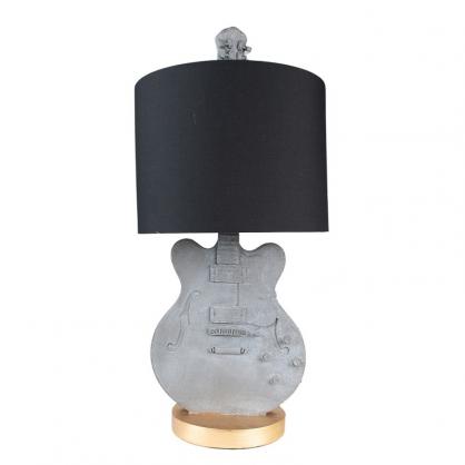 Bordslampa Gitarr  30x68 cm Gr Polyresin , hemmetshjarta.se
