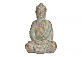 Dekoration Buddha antik guld sittande polyresin (B/H/D) 20x30x15cm , hemmetshjarta.se