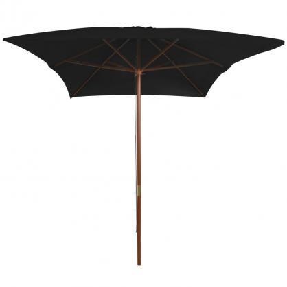 Parasoll med trstng 200x300 cm svart , hemmetshjarta.se