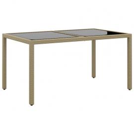 Matbord för trädgård 150x90x75 cm och konstrotting beige , hemmetshjarta.se