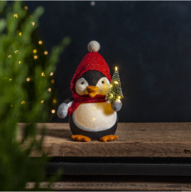 Juldekoration LED Joylight Pingvin 25 cm , hemmetshjarta.se