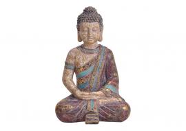 Dekoration Buddha färgglad polyresin (B/H/D) 25x38x19cm , hemmetshjarta.se