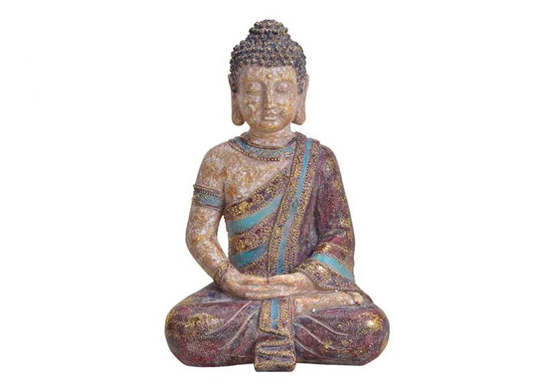 Dekoration Buddha frgglad polyresin (B/H/D) 25x38x19cm , hemmetshjarta.se