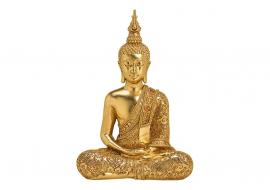 Dekoration Buddha guld polyresin (B/H/D) 26x35x13cm , hemmetshjarta.se