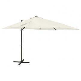 Frihängande parasoll med stång och LED sand 250 cm , hemmetshjarta.se