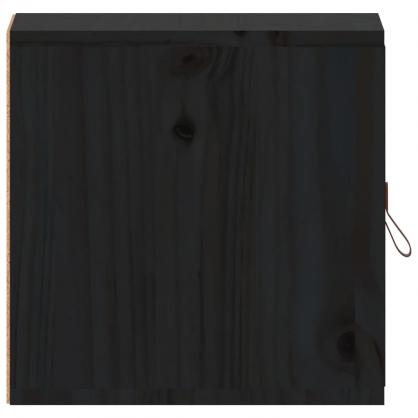 Vggskp 31,5x30x30 cm svart massiv furu 2 st , hemmetshjarta.se