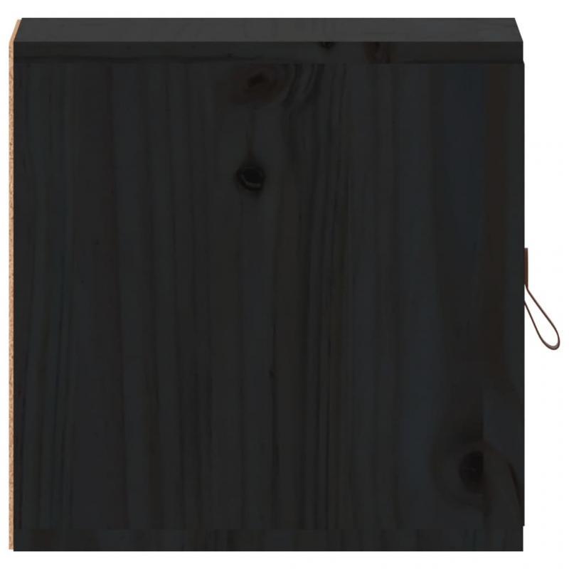 Vggskp 31,5x30x30 cm svart massiv furu 2 st , hemmetshjarta.se