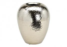 Dekorativ Vas Metall Silver (B/H/D) 24x30x24cm , hemmetshjarta.se
