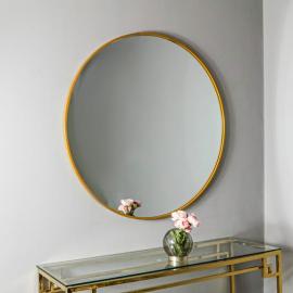 Spegel rund Guld 100 cm , hemmetshjarta.se