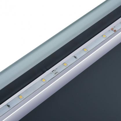 Badrumsspegel LED med touch-sensor och tidsdisplay 100x60 cm , hemmetshjarta.se