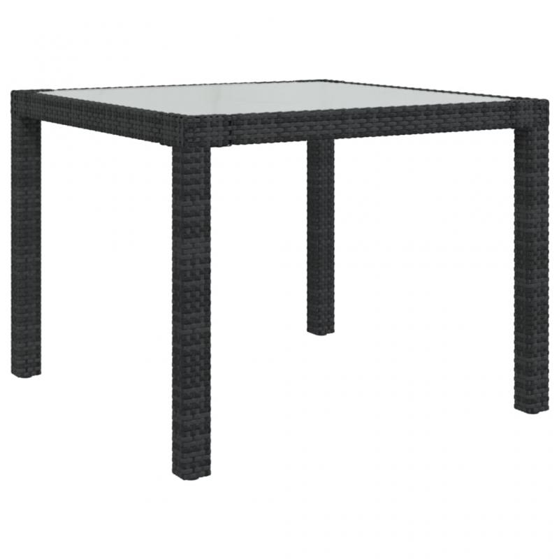 Matbord fr trdgrd 90x90x75 cm och konstrotting svart , hemmetshjarta.se