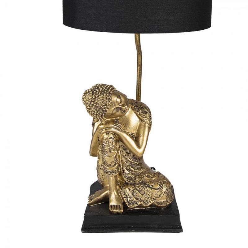 Bordslampa Buddha  26x54 Cm Guldfrgad Svart Polyresin , hemmetshjarta.se