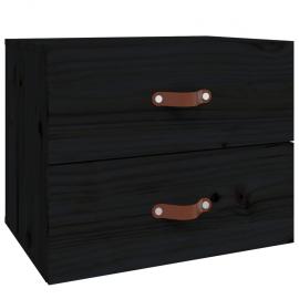Väggmonterad sängbord svart 50x36x40 cm , hemmetshjarta.se