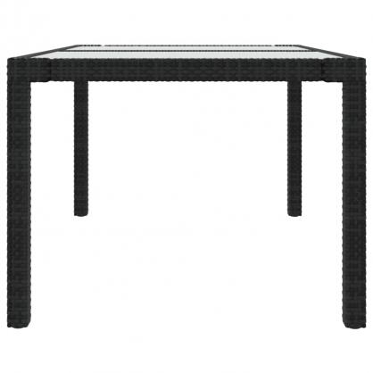 Matbord fr trdgrd 150x90x75 cm och konstrotting svart , hemmetshjarta.se