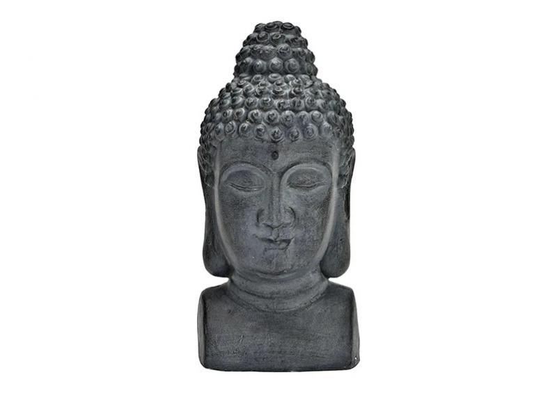 Dekoration Buddha gr huvud polyresin (B/H/D) 15x31x16cm , hemmetshjarta.se