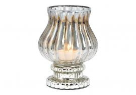 Ljuslykta av silverglas (B/H/D) 16x21x16cm , hemmetshjarta.se