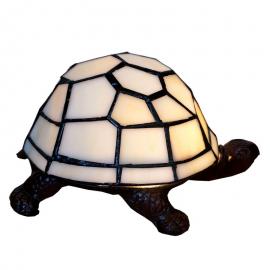 Dekorativ lampa Tiffany Turtle 22x18x16 Cm E14/Max 1x25W Beige Nattlampa , hemmetshjarta.se