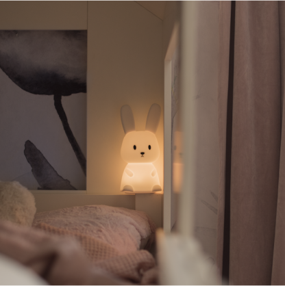 Nattlampa LED Functional Kanin Vit , hemmetshjarta.se