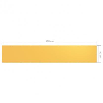 Balkongskrm gul 90x500 cm oxfordtyg , hemmetshjarta.se