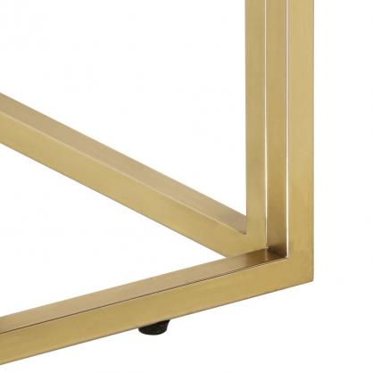 Soffbord rostfritt stl guld och hrdat glas 110x45x45 cm , hemmetshjarta.se