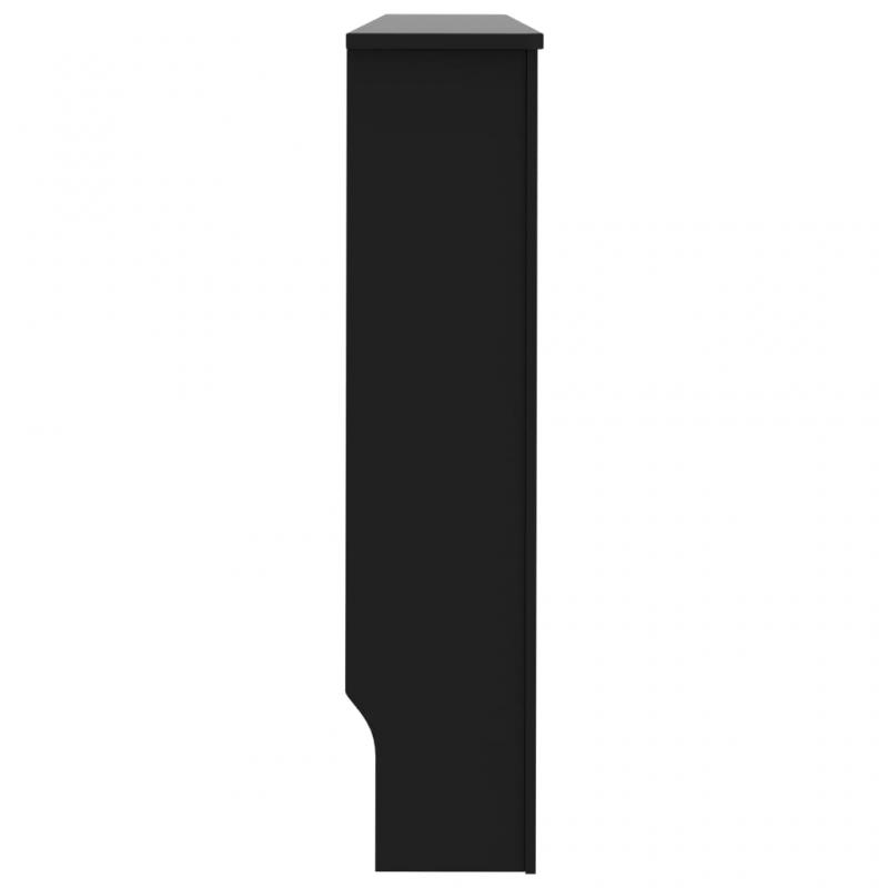 Elementskydd MDF vertikala ribbor svart 152x19x81,5 cm , hemmetshjarta.se