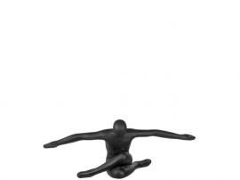Dekoration Figur, Yogaman. svart, D53 H20 cm , hemmetshjarta.se