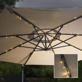 Solcellslampa LED-slinga till parasoll 130 cm , hemmetshjarta.se