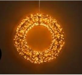 Ljuskrans Cirkel extra varmvit 0960 LED timer EL IP44 (B/H/D) 38x38x4cm , hemmetshjarta.se