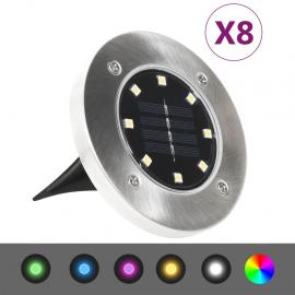 Marklampor Solcellslampa 8 st LED RGB-färg , hemmetshjarta.se