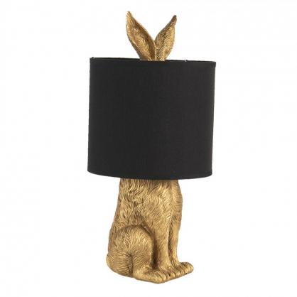 Bordslampa Kanin  20x43 cm Guld Svart Polyresin , hemmetshjarta.se