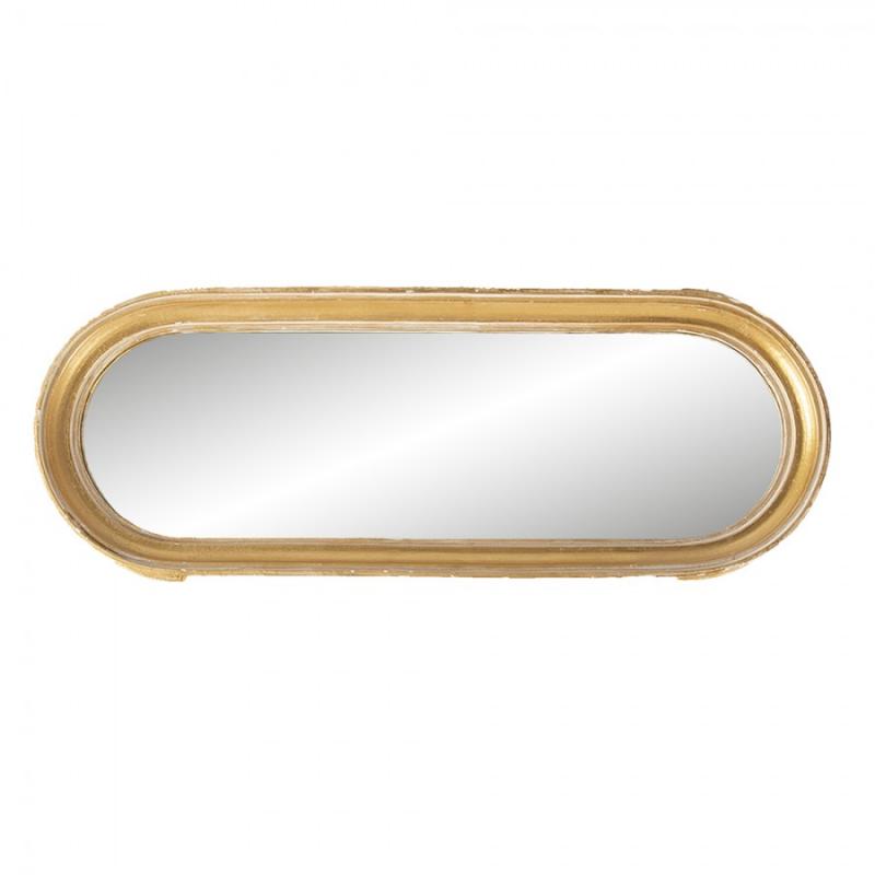 Dekorativ Fat spegel 36x13x4 Cm Guldfrgad Oval serveringsfat Polyresin , hemmetshjarta.se