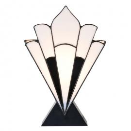 Bordlampa Tiffany 36x3x21 Cm Cream Polyresin, Glas , hemmetshjarta.se