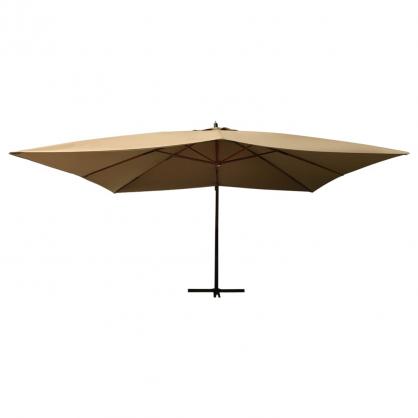 Frihngande parasoll med trstng 400x300 cm taupe , hemmetshjarta.se