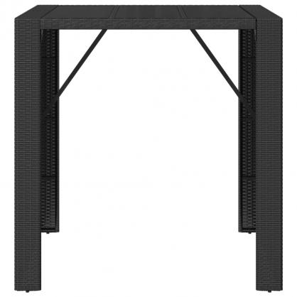 Barbord med glasskiva 105x80x110 cm svart konstrotting , hemmetshjarta.se