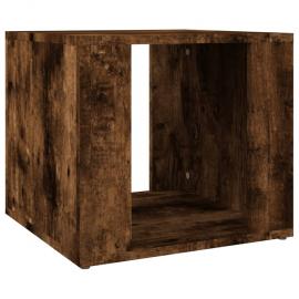 Sängbord 41 x 40 x 36 cm Rökfärgad ek konstruerat trä , hemmetshjarta.se