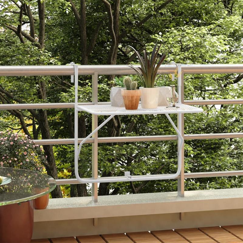 Balkongbord vit 60x40 cm stl , hemmetshjarta.se