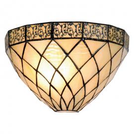 Vägglampa Tiffany 30x15x20 cm E14/Max 1x40W Beige, Brun Art Deco , hemmetshjarta.se
