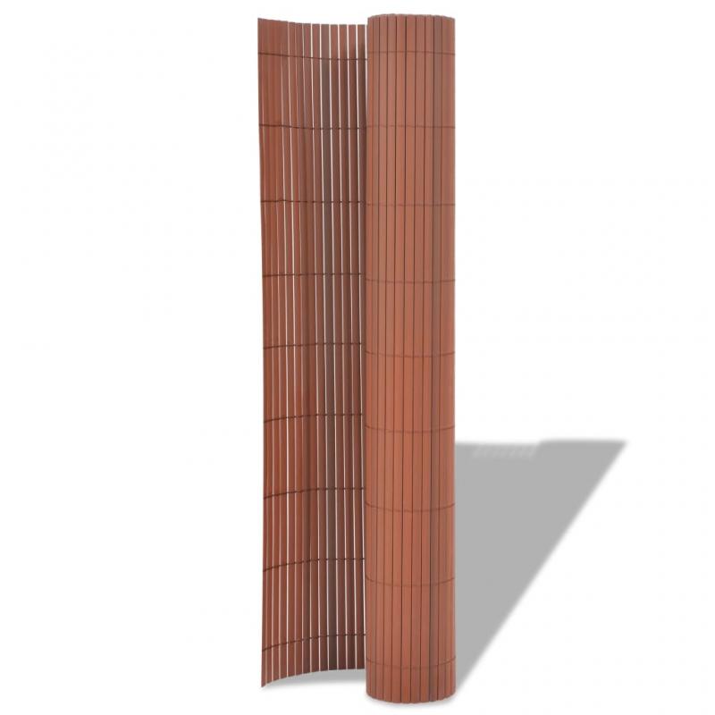 Trdgrd Balkong Insynsskydd PVC 90x500 cm brun , hemmetshjarta.se
