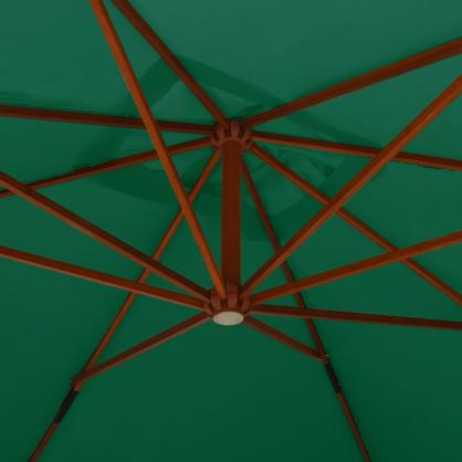 Frihngande parasoll med trstng 400x300 cm grn , hemmetshjarta.se