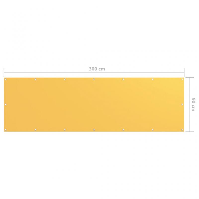 Balkongskrm gul 90x300 cm oxfordtyg , hemmetshjarta.se