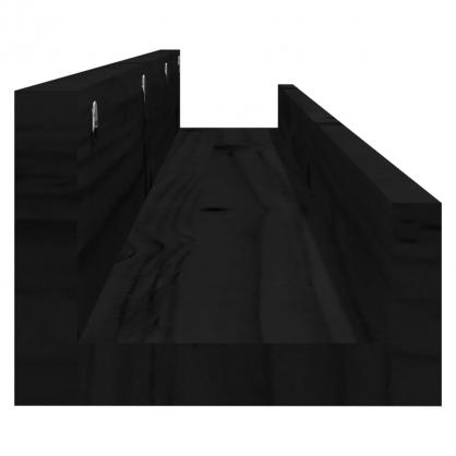 Vggskp 110x12x9 cm svart massiv furu 2 st , hemmetshjarta.se