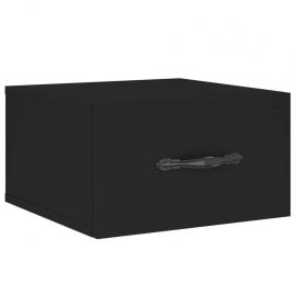 Väggmonterad sängbord svart 35x35x20 cm , hemmetshjarta.se